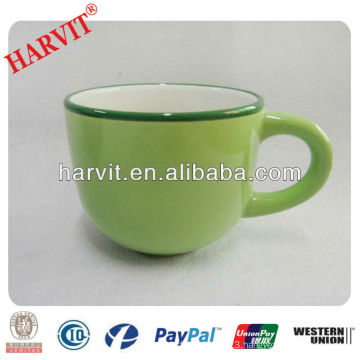 hot sale and good quality color glazed ceramic stoneware soup mugs